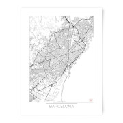 City Art Black And White Outlined Barcelona Map Print A4 city art kopen in de aanbieding City Art Black And White Outlined Barcelona Map Print A4 city art kopen in de aanbieding