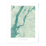 City Art Coloured New York Map Print A4 city art kopen in de aanbieding City Art Coloured New York Map Print A4 city art kopen in de aanbieding