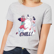 Dc Chill Womens Christmas T Shirt Grey S dc kopen in de aanbieding