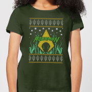 Dc Aquaman Knit Womens Christmas T Shirt Forest Green Xl dc kopen in de aanbieding