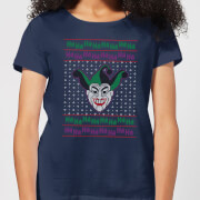 Dc Joker Knit Womens Christmas T Shirt Navy L dc kopen in de aanbieding