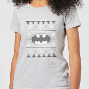 Dc Batman Knit Womens Christmas T Shirt Grey Xs dc kopen in de aanbieding