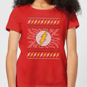 Dc Flash Knit Womens Christmas T Shirt Red L dc kopen in de aanbieding