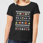 The Muppets Pattern Womens Christmas T Shirt Black Xs the muppets kopen in de aanbieding