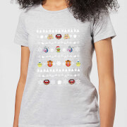 The Muppets Pattern Womens Christmas T Shirt Grey Xs the muppets kopen in de aanbieding