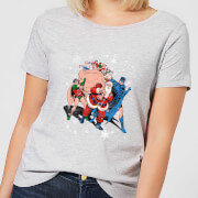 Dc Batman Robin Santa Claus Womens Christmas T Shirt Grey 3Xl dc kopen in de aanbieding