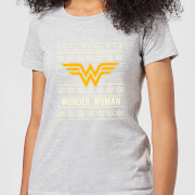 Dc Wonder Woman Womens Christmas T Shirt Grey 5Xl dc kopen in de aanbieding