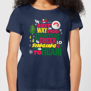 Elf Christmas Cheer Womens T Shirt Navy Xs elf kopen in de aanbieding