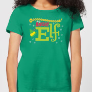 Elf Angry Womens Christmas T Shirt Kelly Green L elf kopen in de aanbieding