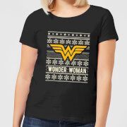 Dc Wonder Woman Womens Christmas T Shirt Black L dc kopen in de aanbieding
