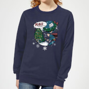 Dc Superman Peace On Earth Womens Christmas Sweatshirt Navy M dc kopen in de aanbieding