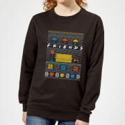 Friends Sofa Knit Womens Christmas Sweatshirt Black 5Xl friends kopen in de aanbieding