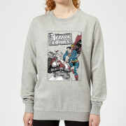 Dc Superman Action Comics Womens Christmas Sweatshirt Grey 3Xl dc kopen in de aanbieding