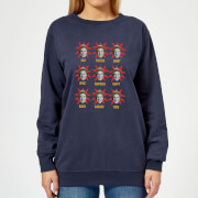 Elf Faces Womens Christmas Sweatshirt Navy Xs elf kopen in de aanbieding Elf Faces Womens Christmas Sweatshirt Navy Xs elf kopen in de aanbieding
