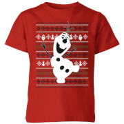 Disney Frozen Olaf Dancing Kids Christmas T Shirt Red 7 8 Years disney frozen kopen in de aanbieding