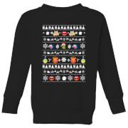 The Muppets Pattern Kids Christmas Sweatshirt Black 5 6 Years the muppets kopen in de aanbieding