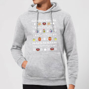 The Muppets Pattern Christmas Hoodie Grey M the muppets kopen in de aanbieding