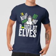 Elf Raised By Elves Mens Christmas T Shirt Navy Xl elf kopen in de aanbieding