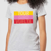 Summit Finish Grand Tour Stripes Womens T Shirt Grey 4Xl summit finish kopen in de aanbieding