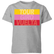 Summit Finish Grand Tour Stripes Kids T Shirt Grey 11 12 Years summit finish kopen in de aanbieding