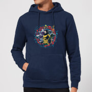 Aquaman Circular Portrait Hoodie Navy S aquaman kopen in de aanbieding