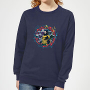 Aquaman Circular Portrait Womens Sweatshirt Navy Xs aquaman kopen in de aanbieding