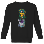 Image of Aquaman and Ocean Master Kids' Sweatshirt - Black - 3-4 Years - Black