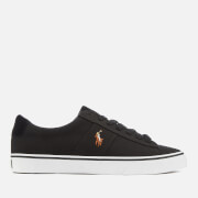 Image of Polo Ralph Lauren Men's Sayer Canvas Low Top Trainers - Black - UK 7 - Black