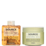 Duo de Shampooing Nourrissant et de Baume Éclat Source Essentielle L'Oréal Professionnel Paris 300 ml