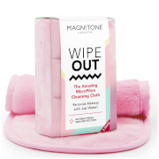 Lingette Démaquillante Microfibre avec Protection Antibactérienne WipeOut! Magnitone London – Rose (lot de 3)