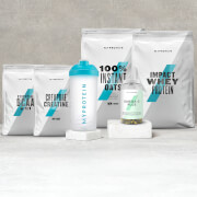 Pack Gain Essentials - Unflavoured 250g - Chocolate Brownie 1kg - Unflavoured 250g