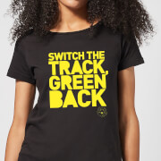 Danger Mouse Switch The Track Green Back Womens T Shirt Black M danger mouse kopen in de aanbieding