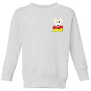 Danger Mouse Pocket Logo Kids Sweatshirt White 11 12 Years danger mouse kopen in de aanbieding