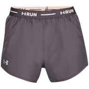 Under Armour Womens Fly By Graphic Shorts Grey Xs under armour kopen in de aanbieding