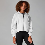 

Худи Oversized с замком-молнией, белое - XL
