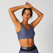 

Спортивное бра Metallic Asymmetric, темно-синее - XS