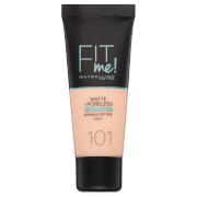 Fit Me! Maybelline Fond de Teint Matte + Poreless 30 ml (diffrentes teintes disponibles) - 101 True Ivory