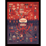 Stranger Things The Upside Down Framed 30 X 40Cm Print pyramid international kopen in de aanbieding