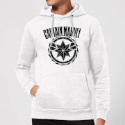 Captain Marvel Logo Hoodie White S marvel kopen in de aanbieding