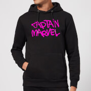 Captain Marvel Spray Text Hoodie Black Xxl marvel kopen in de aanbieding