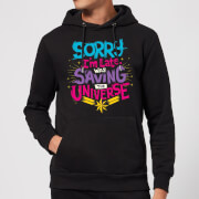 Captain Marvel Sorry Im Late Hoodie Black Xl marvel kopen in de aanbieding