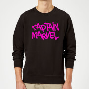 Captain Marvel Spray Text Sweatshirt Black M marvel kopen in de aanbieding Captain Marvel Spray Text Sweatshirt Black M marvel kopen in de aanbieding