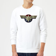 Captain Marvel Chest Emblem Sweatshirt White M marvel kopen in de aanbieding