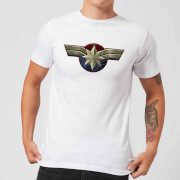 Captain Marvel Chest Emblem Mens T Shirt White M marvel kopen in de aanbieding