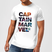 Captain Marvel Space Text Mens T Shirt White 3Xl marvel kopen in de aanbieding