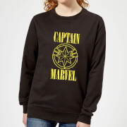 Captain Marvel Grunge Logo Womens Sweatshirt Black S marvel kopen in de aanbieding Captain Marvel Grunge Logo Womens Sweatshirt Black S marvel kopen in de aanbieding