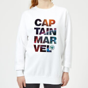 Captain Marvel Space Text Womens Sweatshirt White Xs marvel kopen in de aanbieding Captain Marvel Space Text Womens Sweatshirt White Xs marvel kopen in de aanbieding