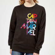Captain Marvel Galactic Text Womens Sweatshirt Black Xl marvel kopen in de aanbieding