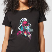 Captain Marvel Neon Warrior Womens T Shirt Black M marvel kopen in de aanbieding Captain Marvel Neon Warrior Womens T Shirt Black M marvel kopen in de aanbieding