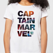 Captain Marvel Space Text Womens T Shirt White 5Xl marvel kopen in de aanbieding